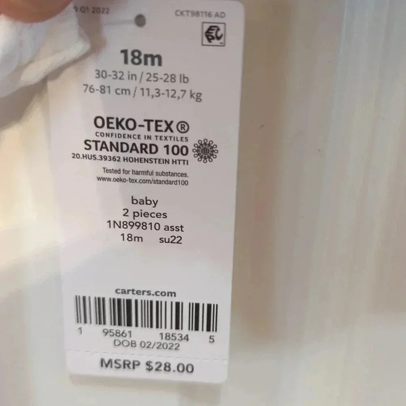Carter's 2 pack 4th of July bodysuits - Picture 3 of 5